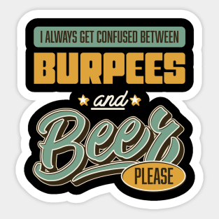 Funny Calisthenics Street Fitness and Gym Exercise Beer Sticker